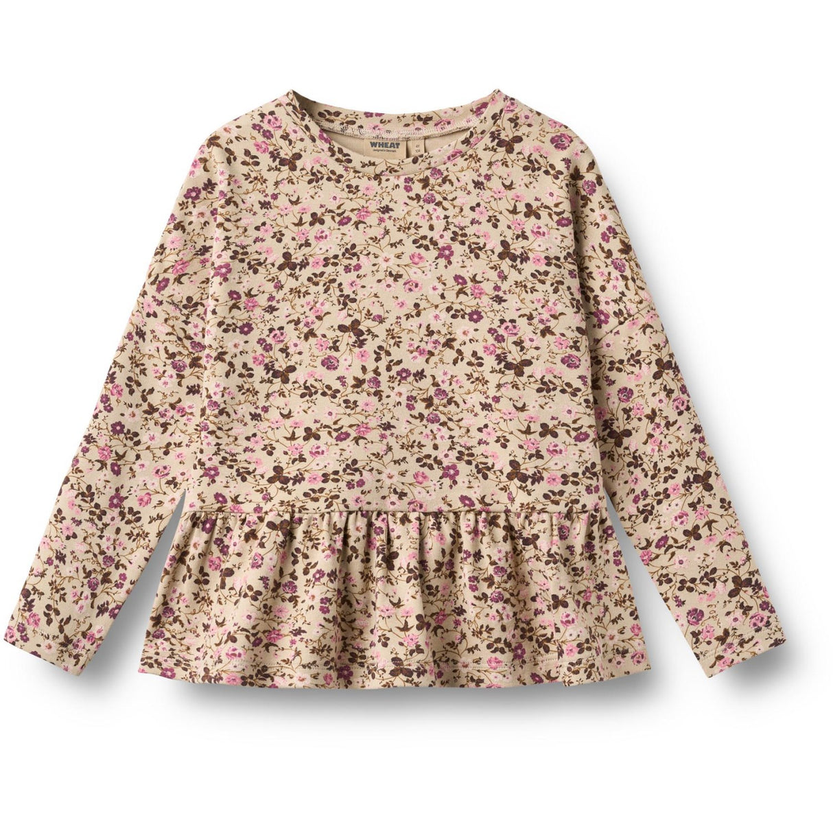 Wheat Soft Sand Flower Wine Blouse Carolina