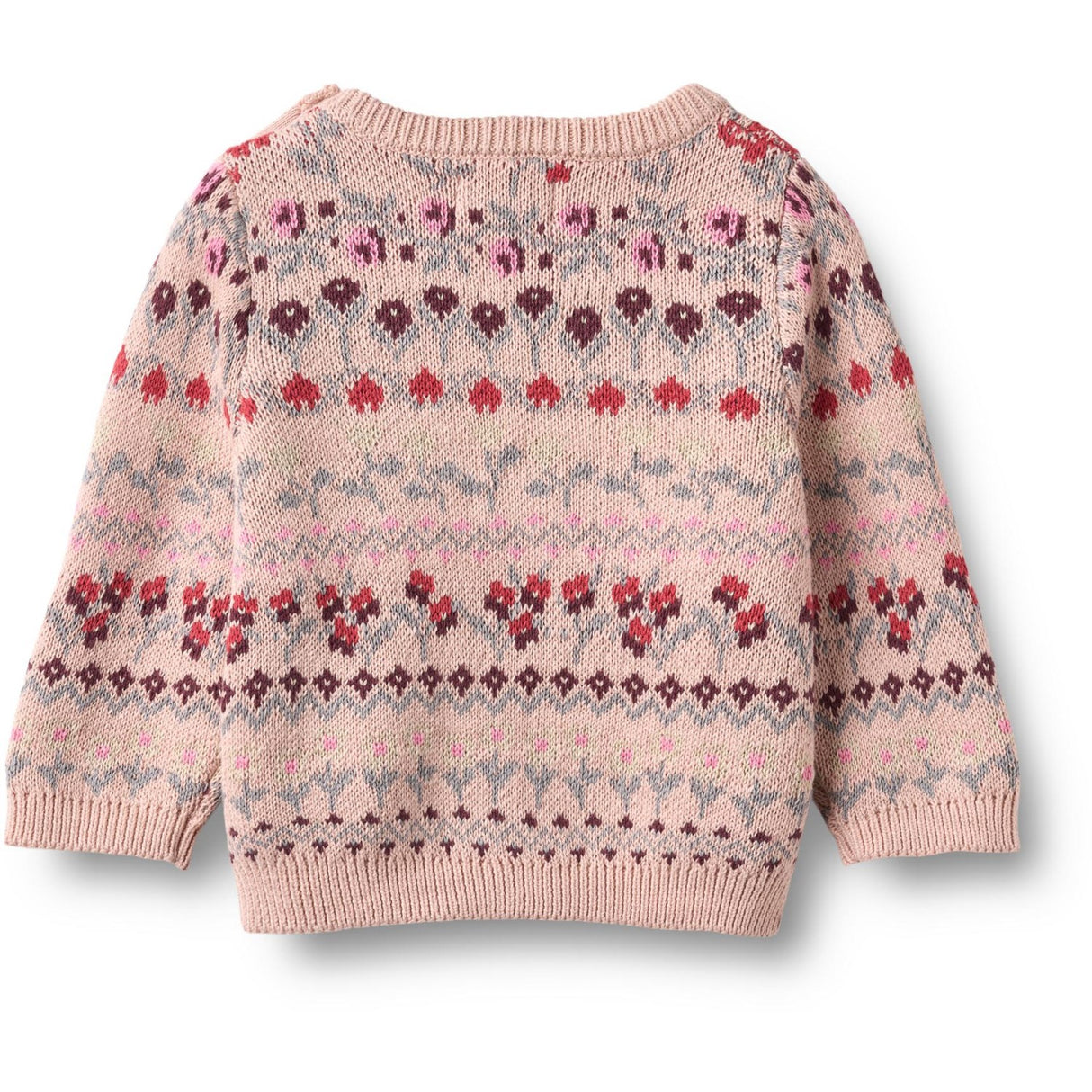 Wheat Dim Rose Jacquard Pullover Mikmak