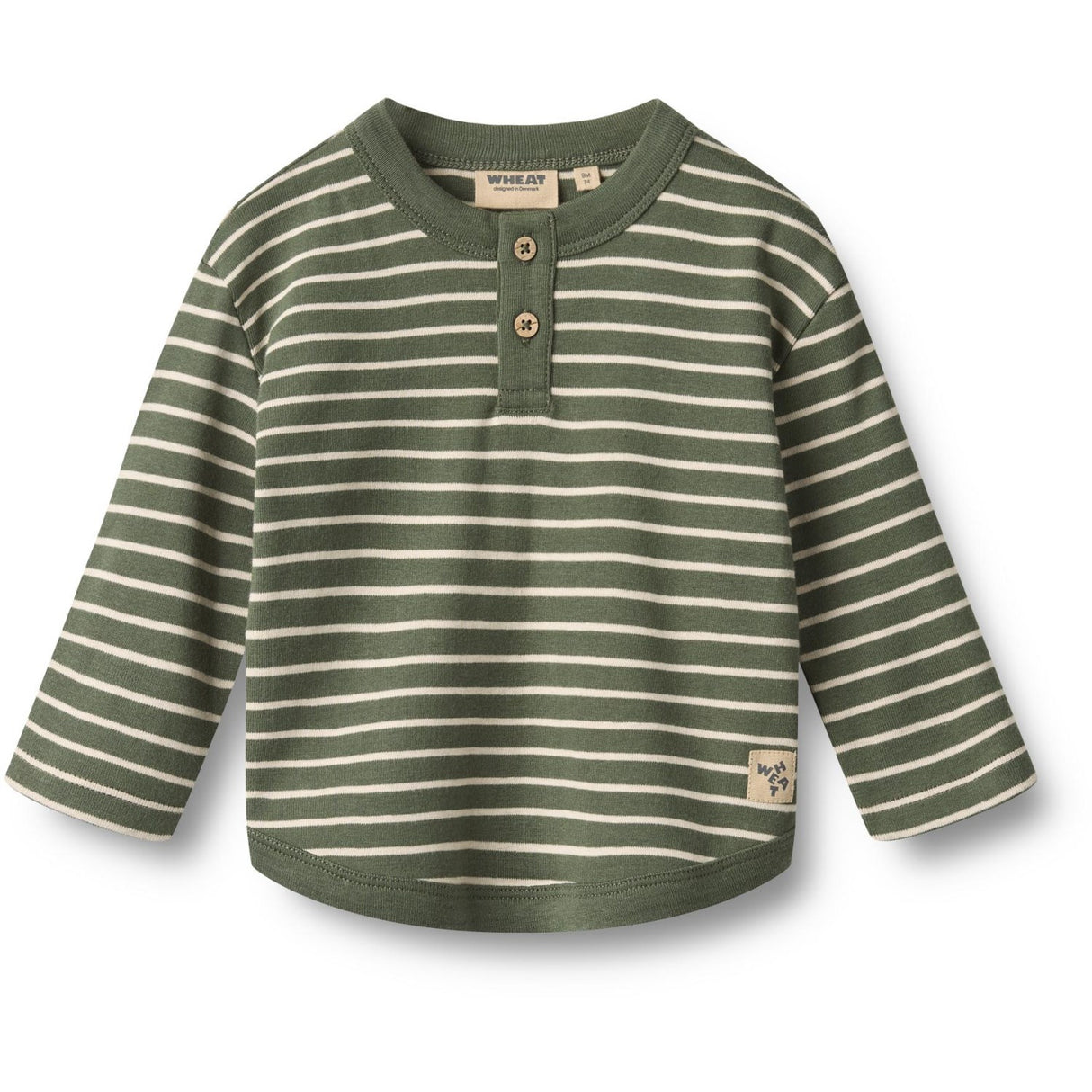 Wheat Dark Green Stripe Blouse Osvald