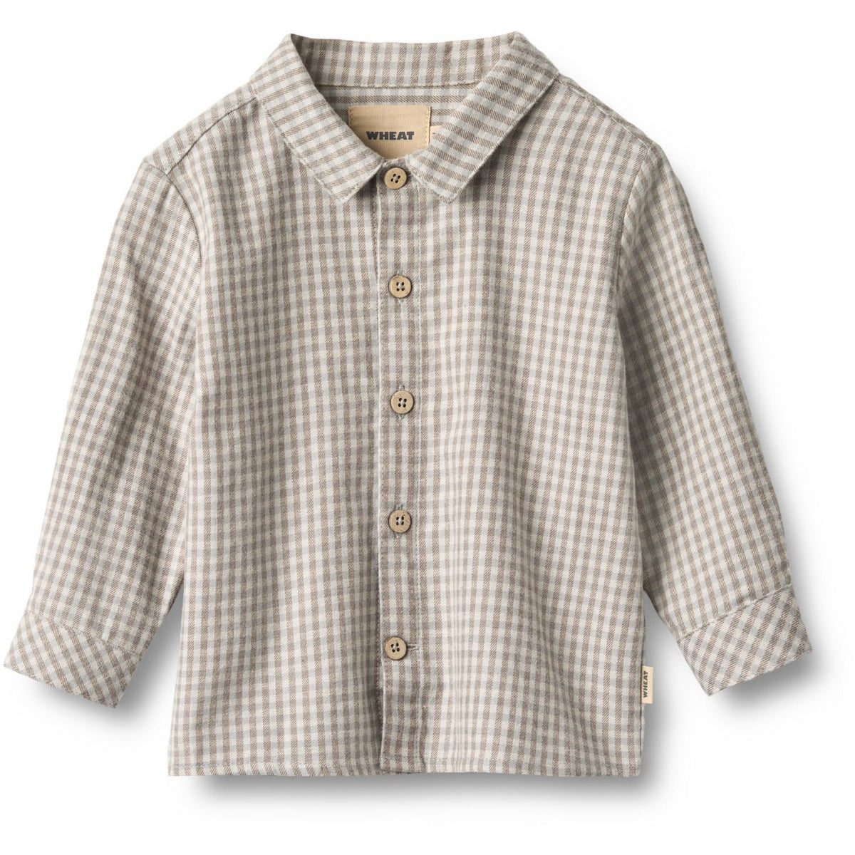 Wheat Greybrown Check Shirt L/S Oscar