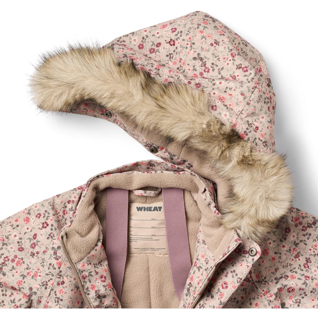Wheat Grey Moon Flowers Snowsuit Moe Tech