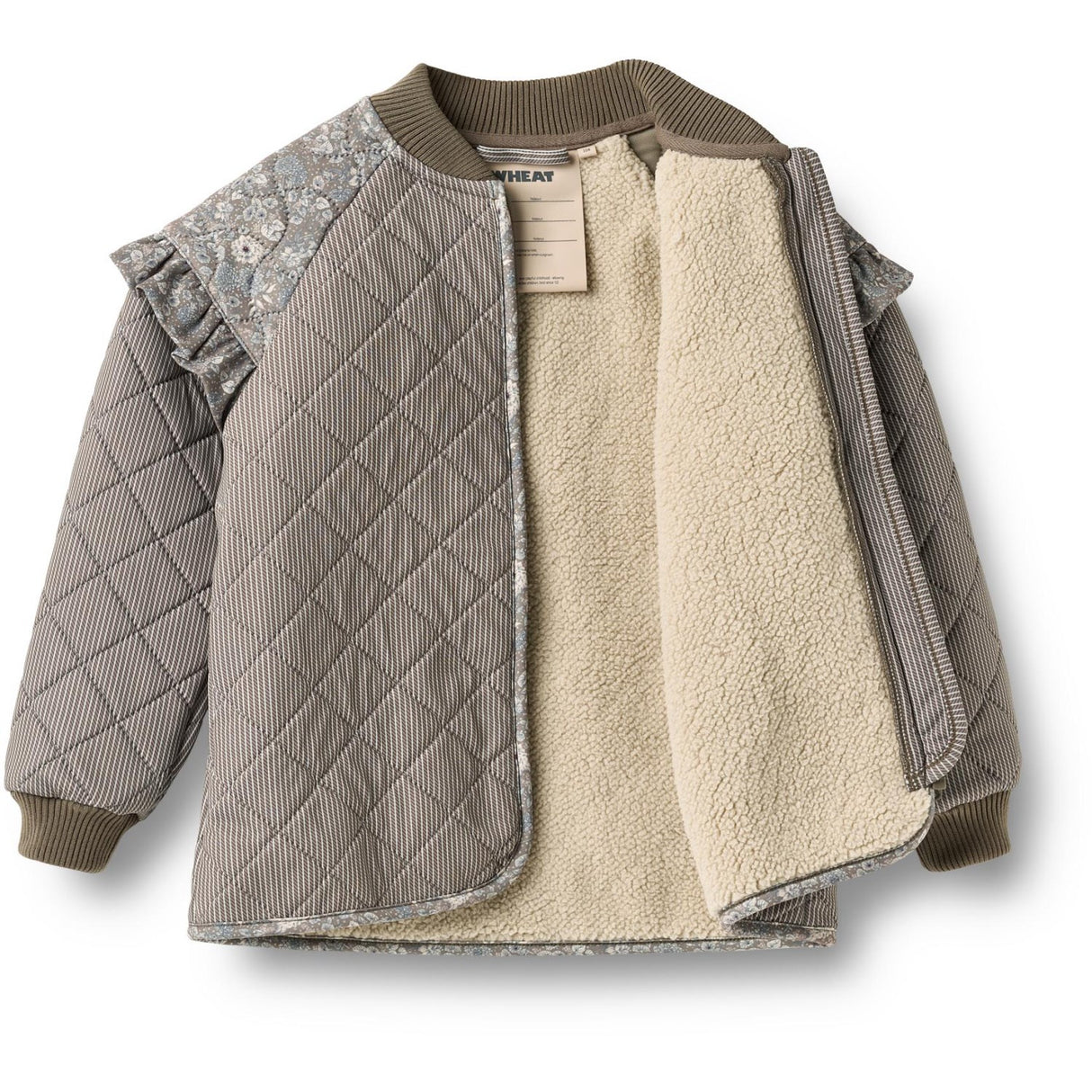 Wheat Brown Stripe Thermo Jacket Ellas