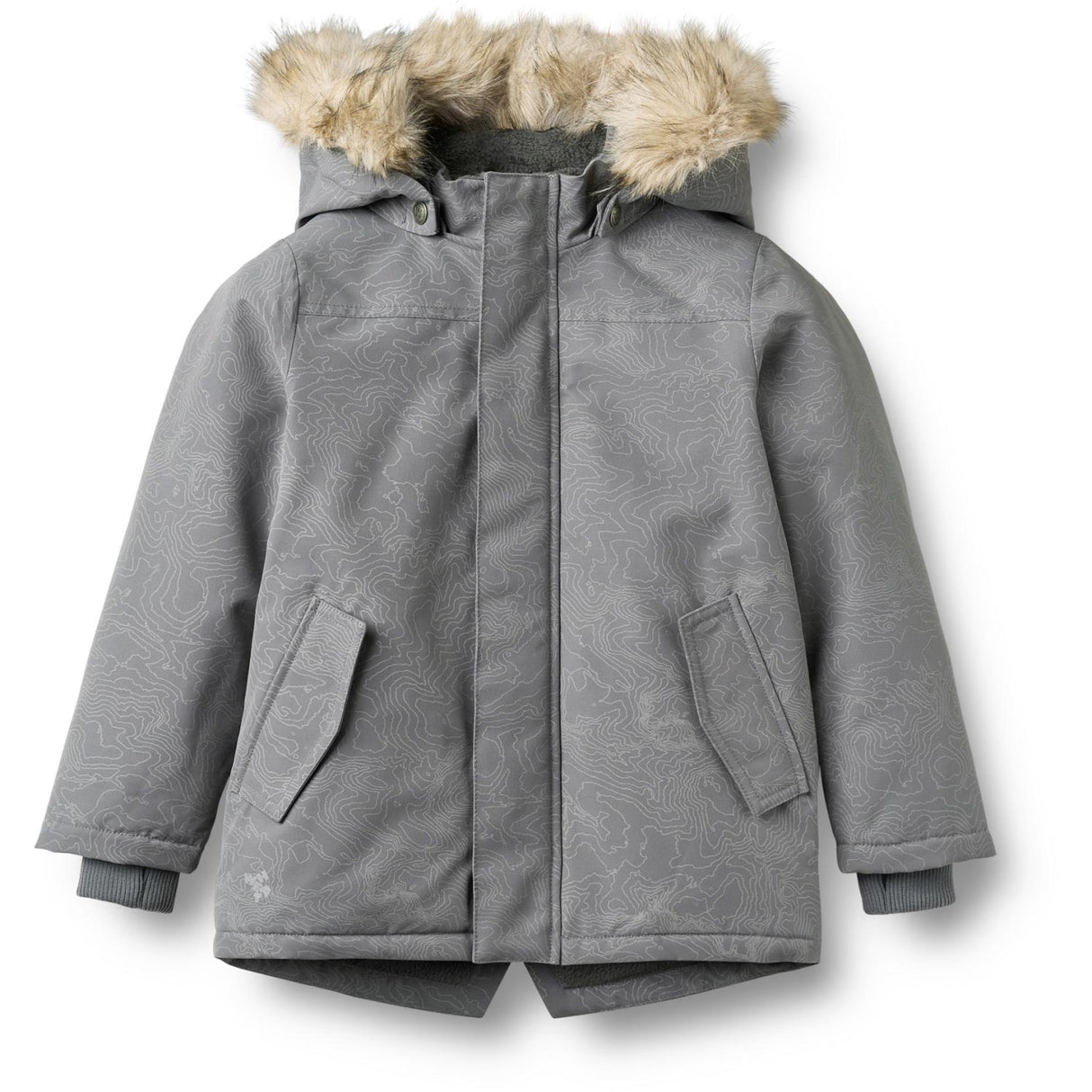 Wheat Reflective Elevation Map Jacket Kasper