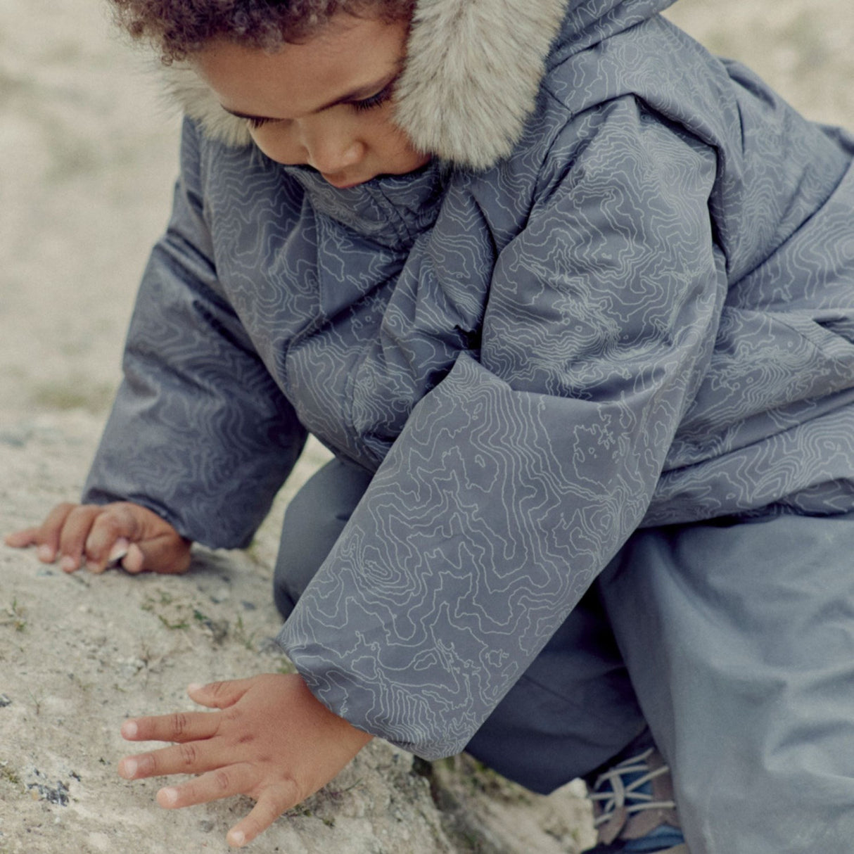 Wheat Reflective Elevation Map Jacket Kasper