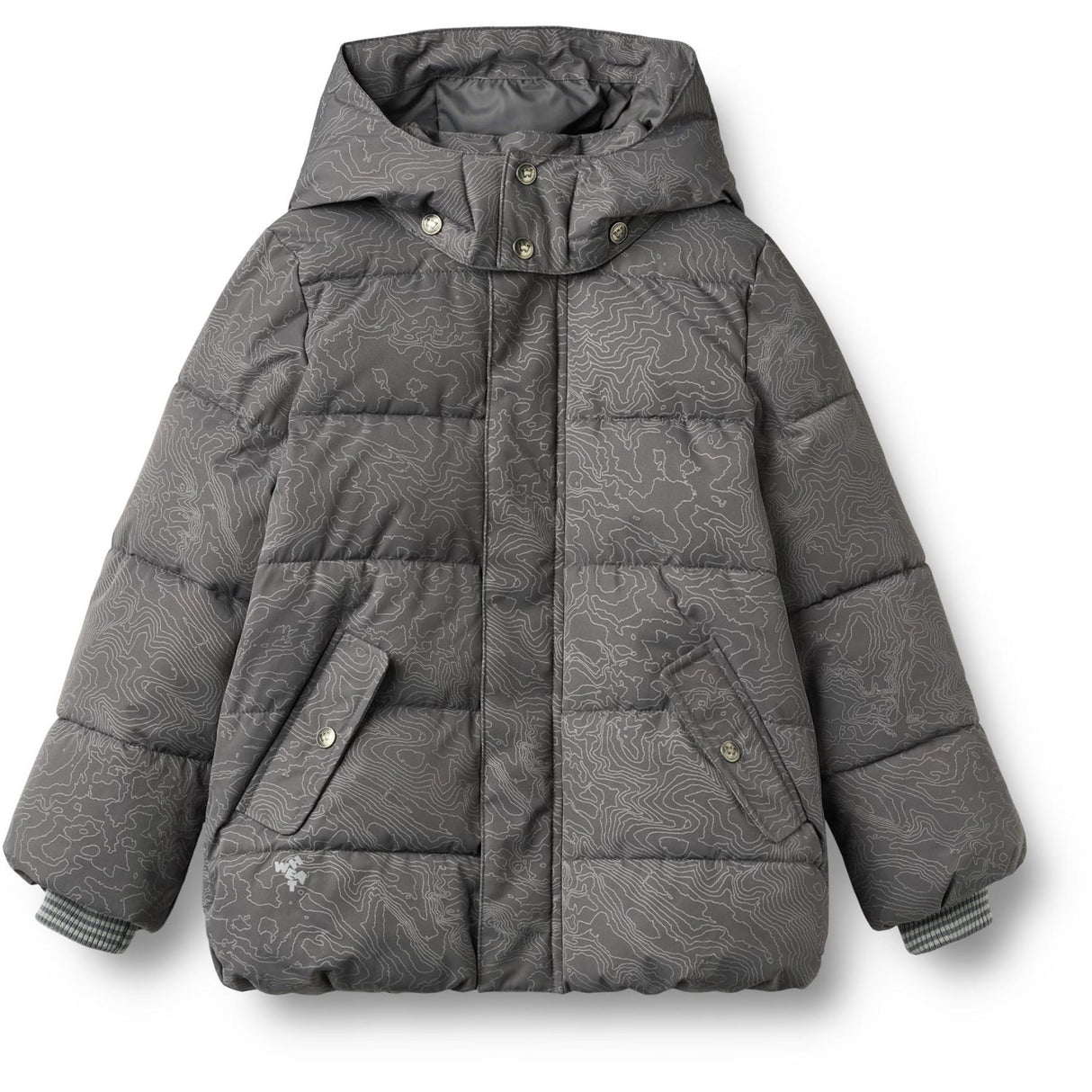 Wheat Dark Reflective Map Puffer Jacket Gael