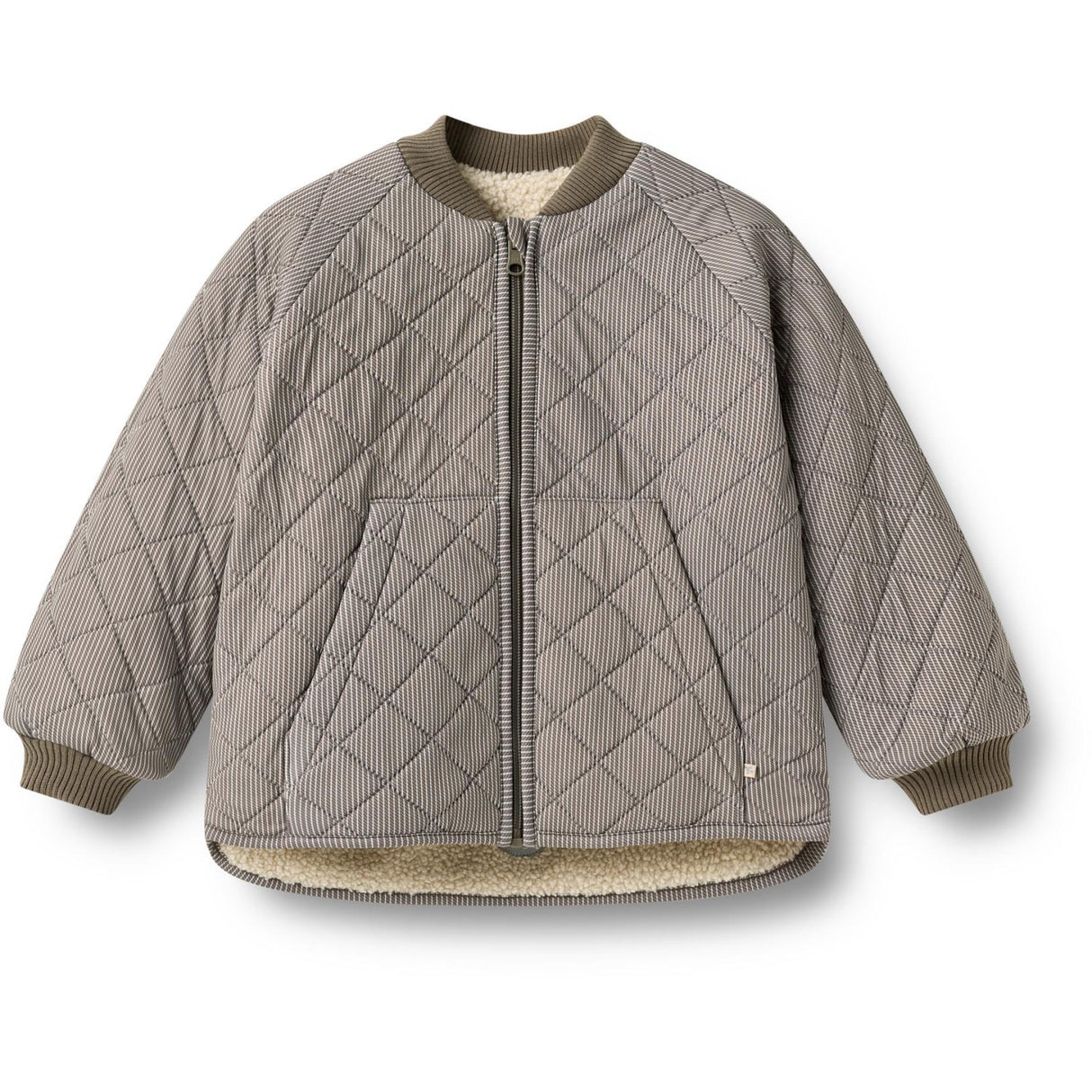 Wheat Brown Stripe Reversible Thermo Jacket Lake