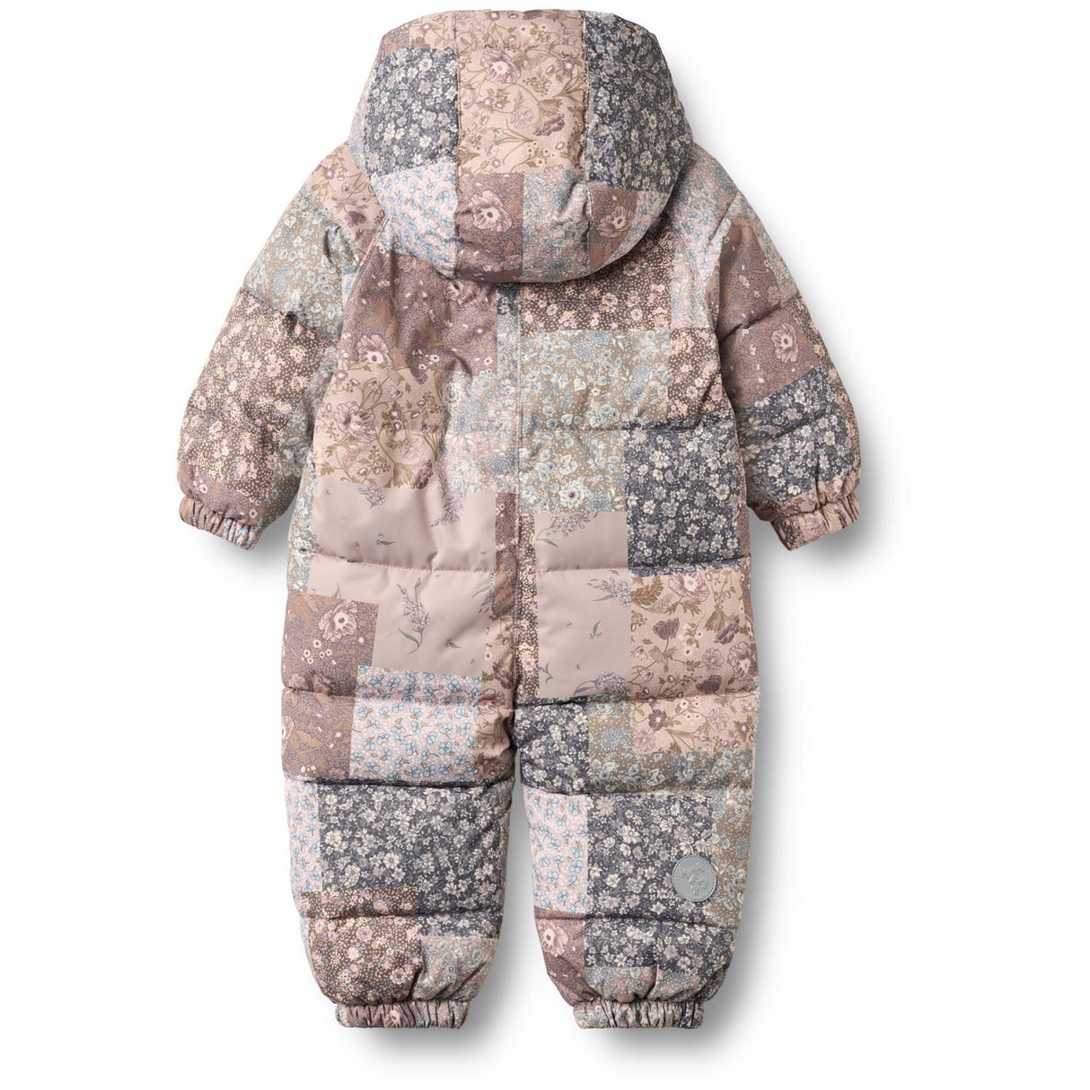 Wheat Patchwork Flowers Puffer Suit Edem