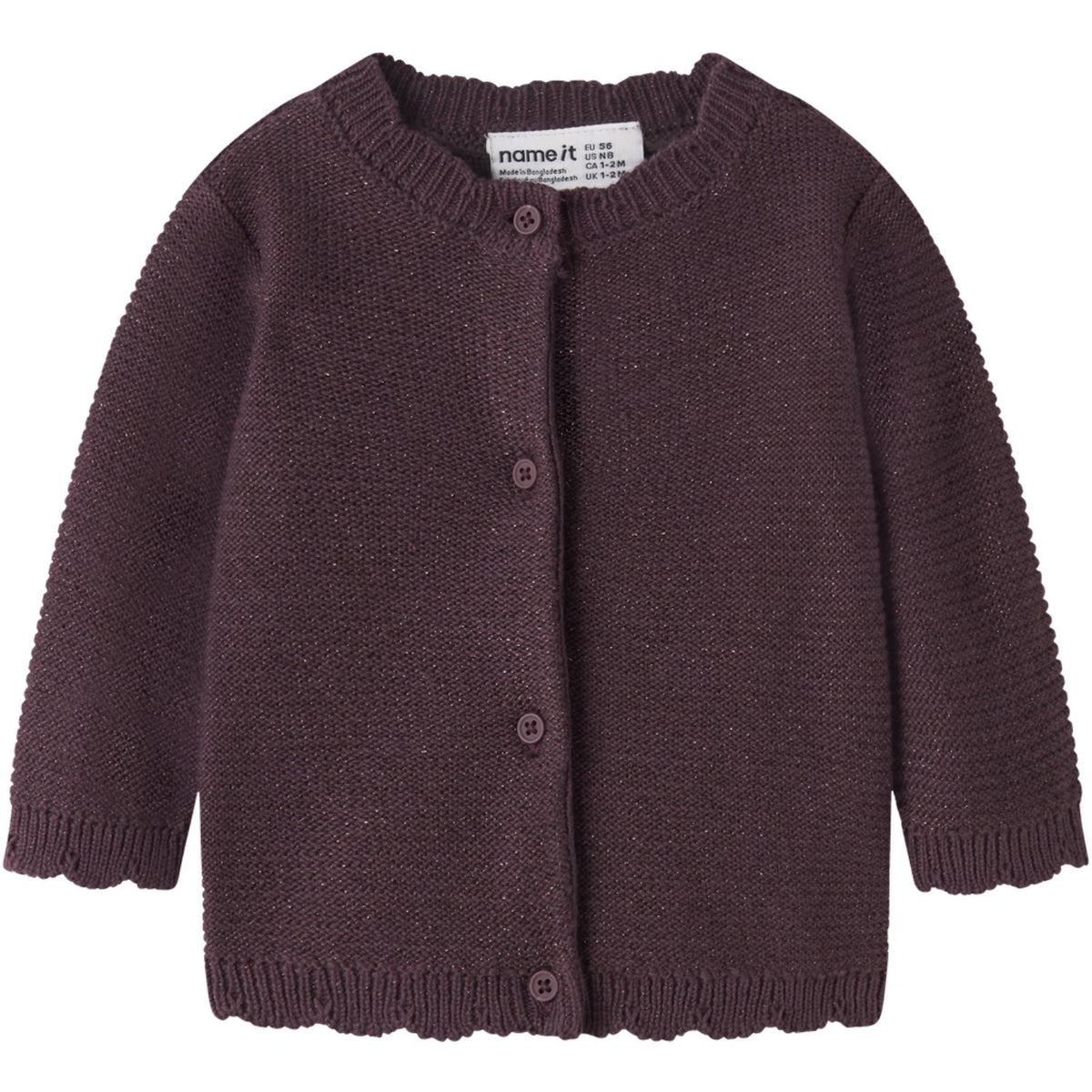 Name It Catawba Grape Tone In Tone Lurex Nbfradia Ls Knit Card