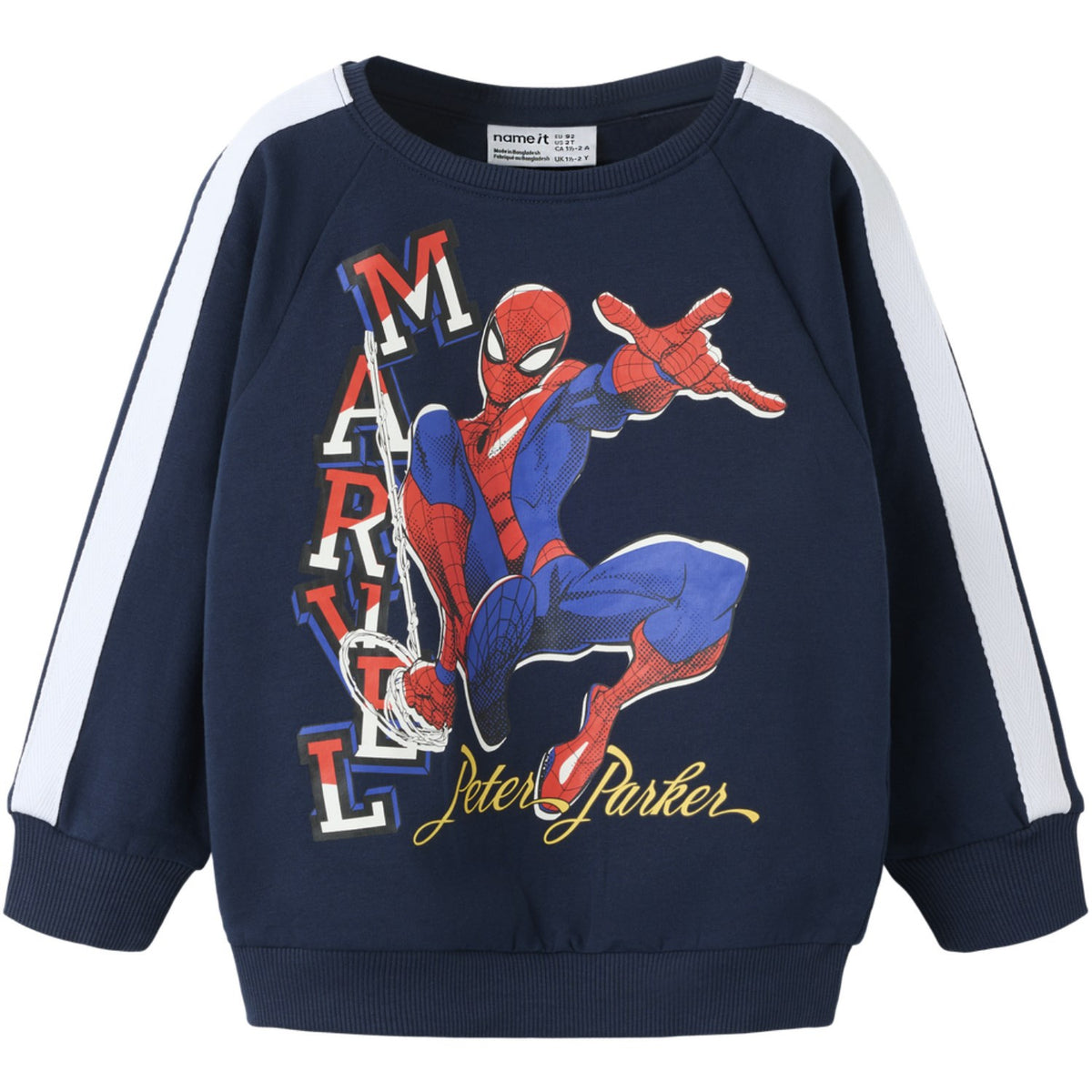 Name It Navy Blazer Nmmolindo Spider Nreg Sweat Bru Mar