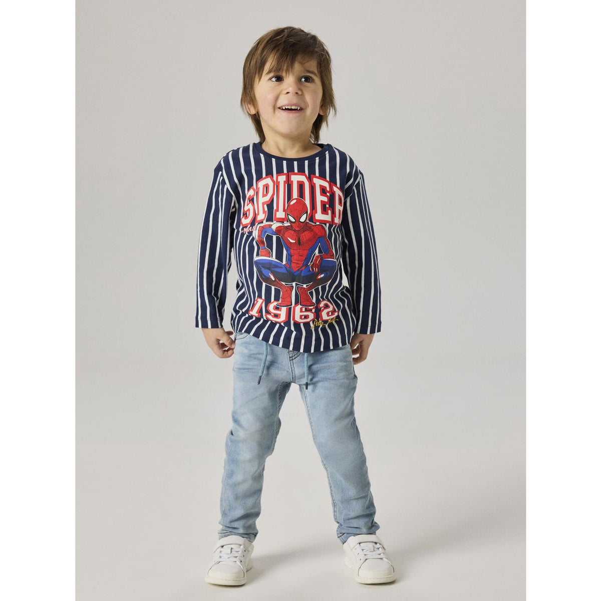 Name It Navy Blazer Nmmonce Spider Ls Nreg Top Mar