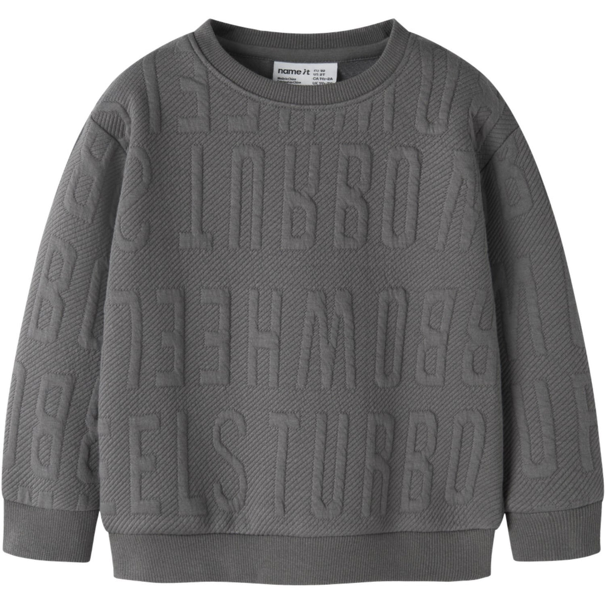 Name It Charcoal Gray Nmmstig Ls Nreg Sweat