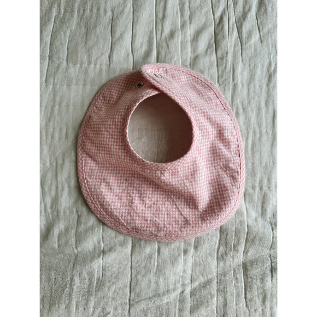 Lalaby Tiny Check Pink Classic Bib