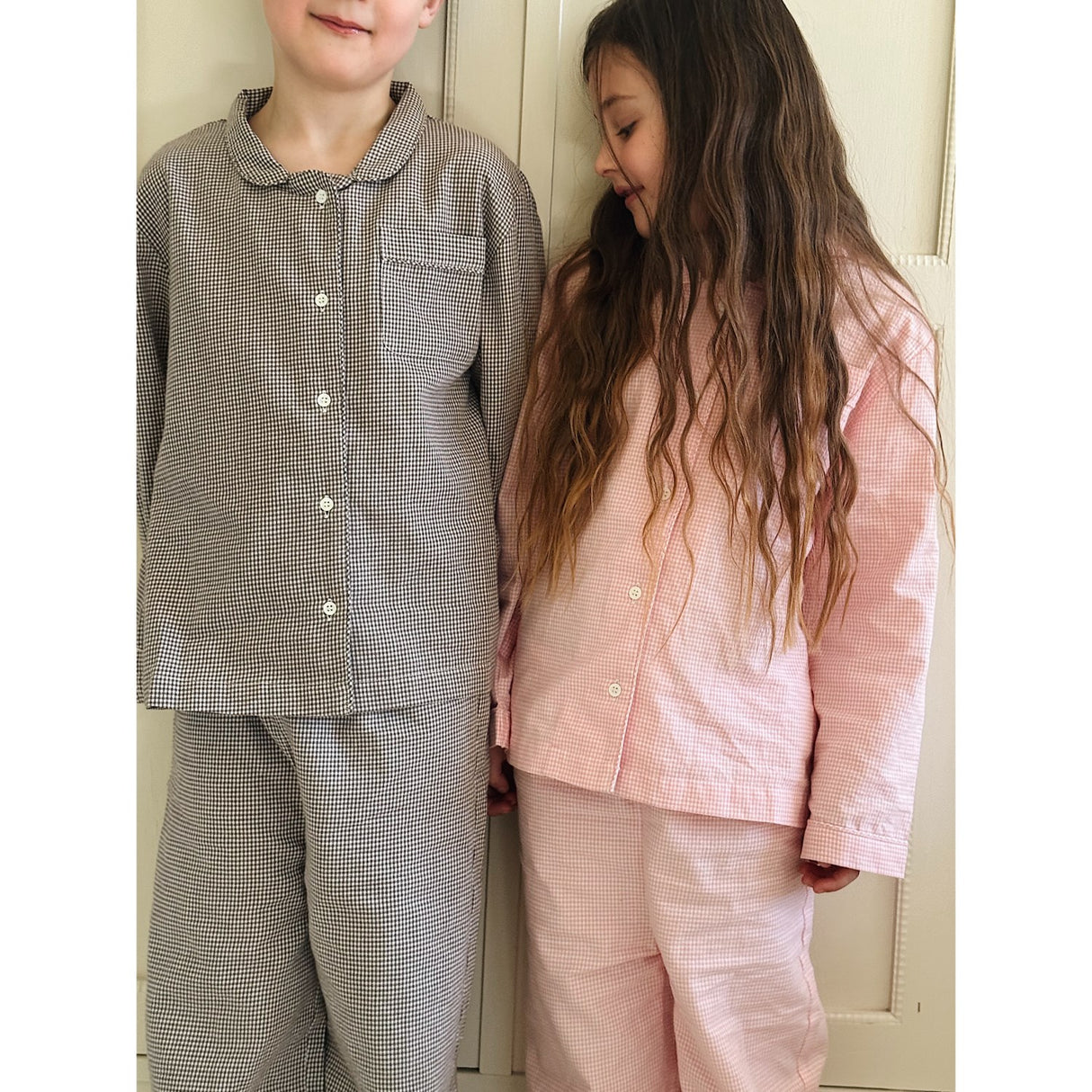Lalaby Tiny Check Brown Classic Pyjamas