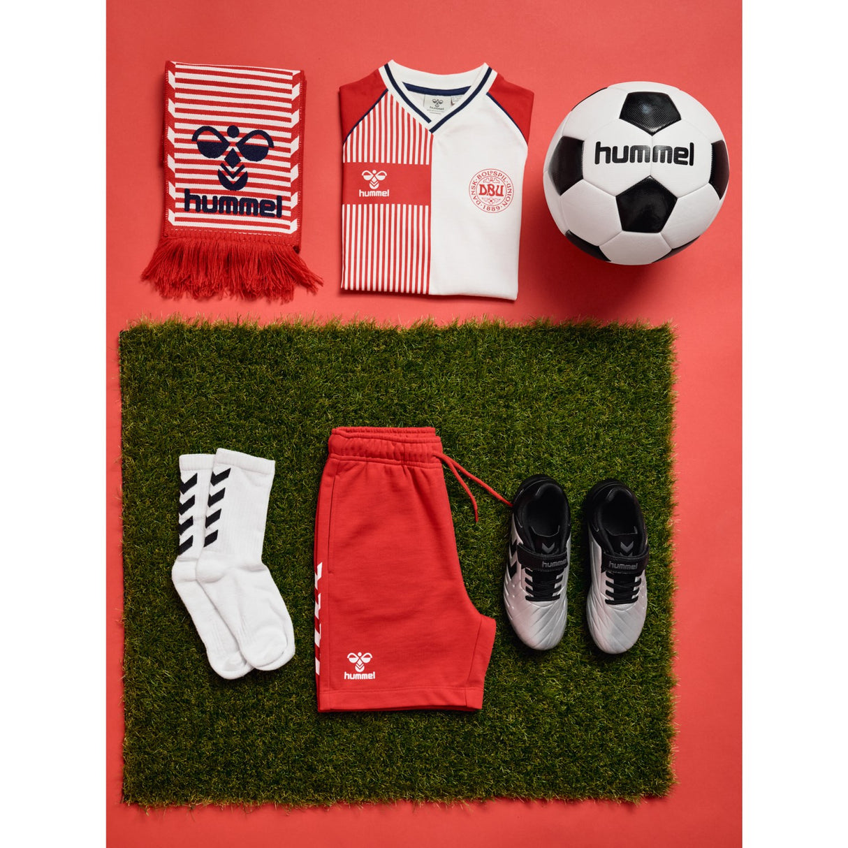 Hummel Tango Red Jr Reg Dbu Stripy T-Shirt S/S
