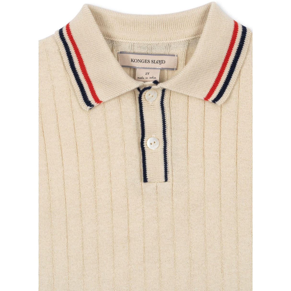 Konges Sløjd Almond Milk Mio Knit Polo Gots
