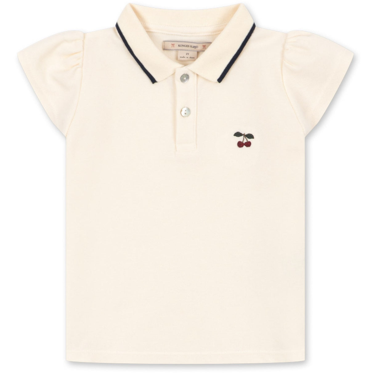 Konges Sløjd Antique White Florita Polo Shirt Ocs
