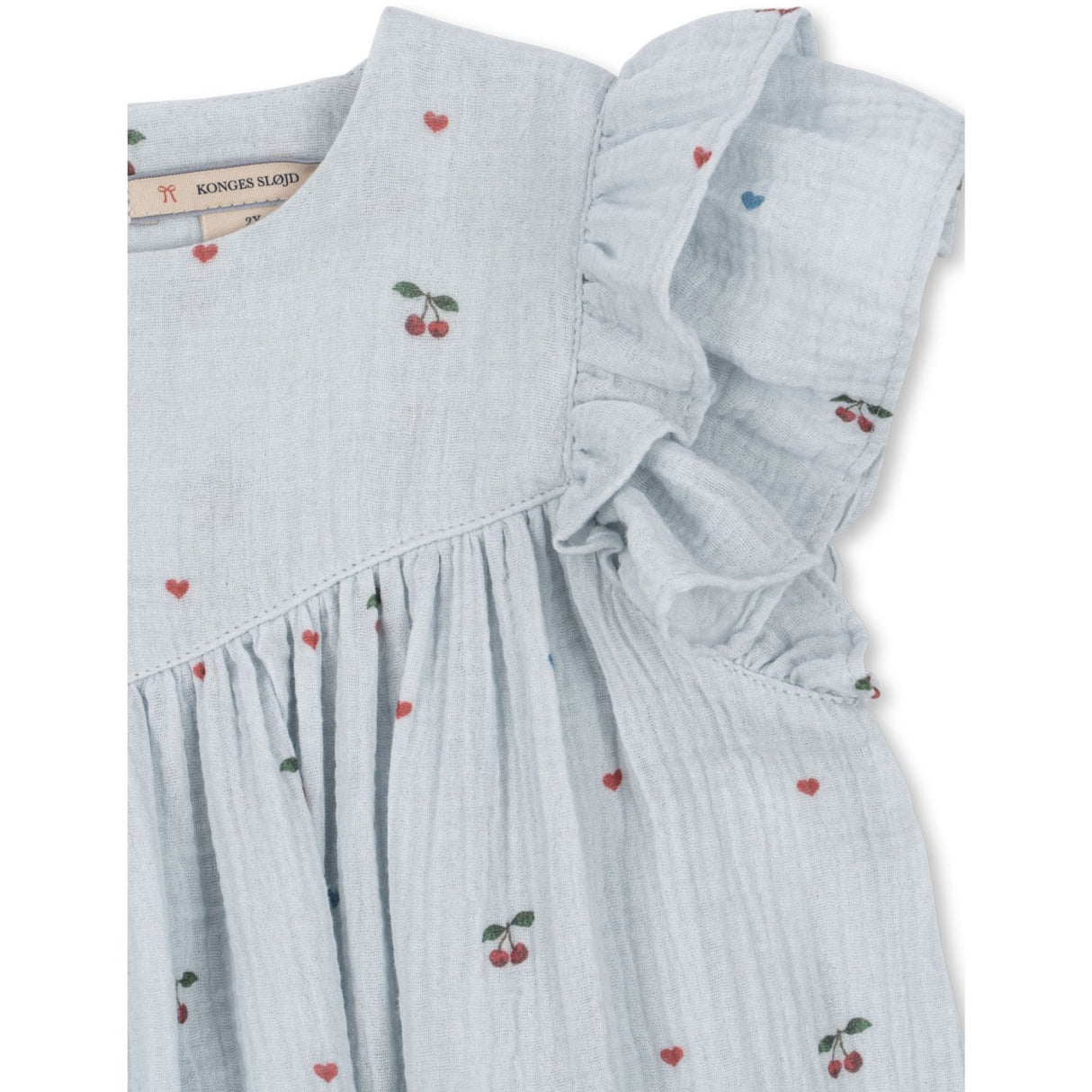 Konges Sløjd Cherry Blue Coeur Coco Dress Gots