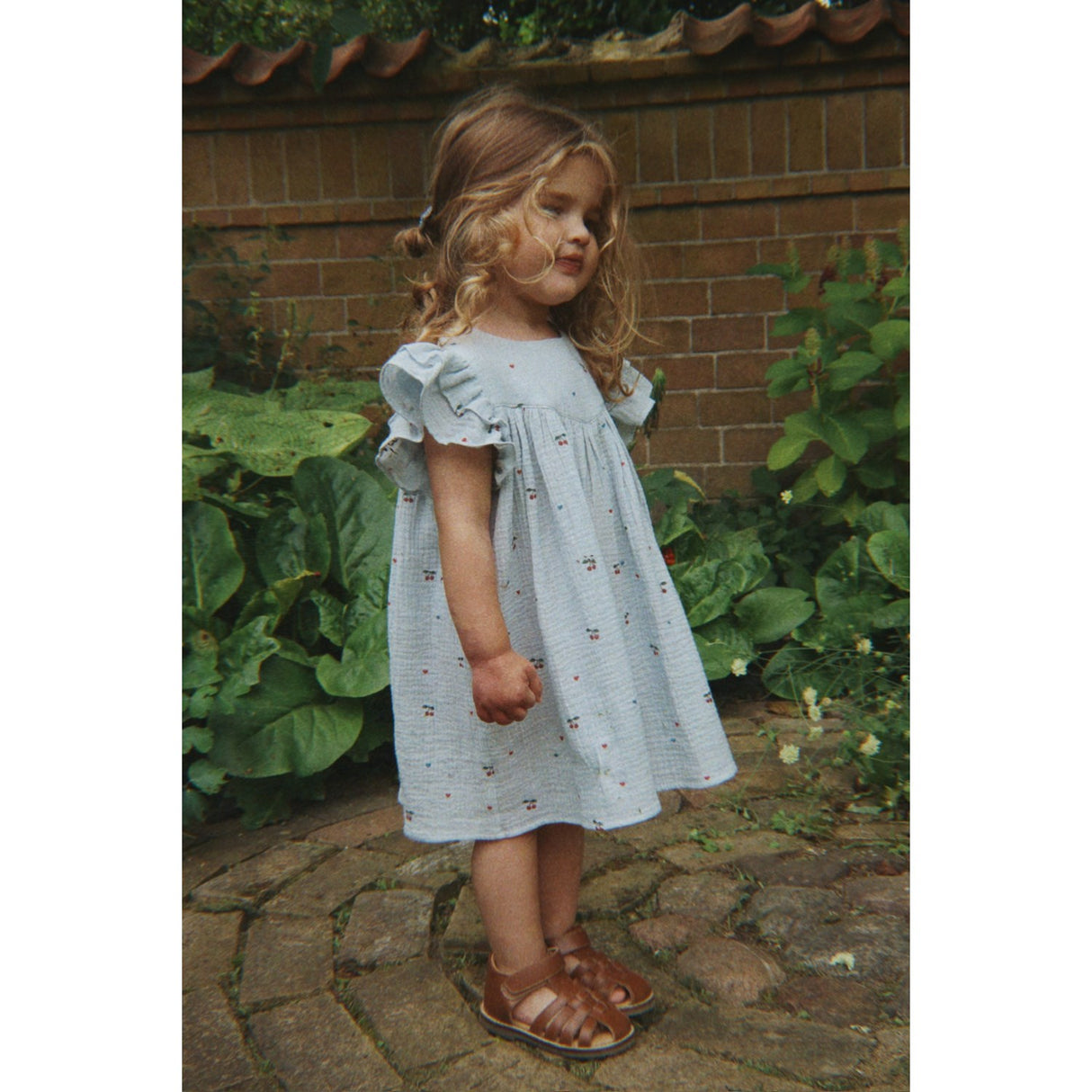Konges Sløjd Cherry Blue Coeur Coco Dress Gots