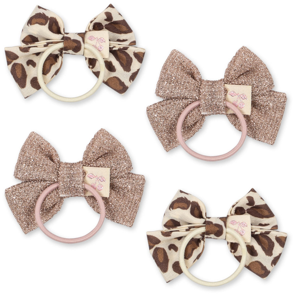 Konges Sløjd Leo/Rose 4 Pack Bow Hair Elastic