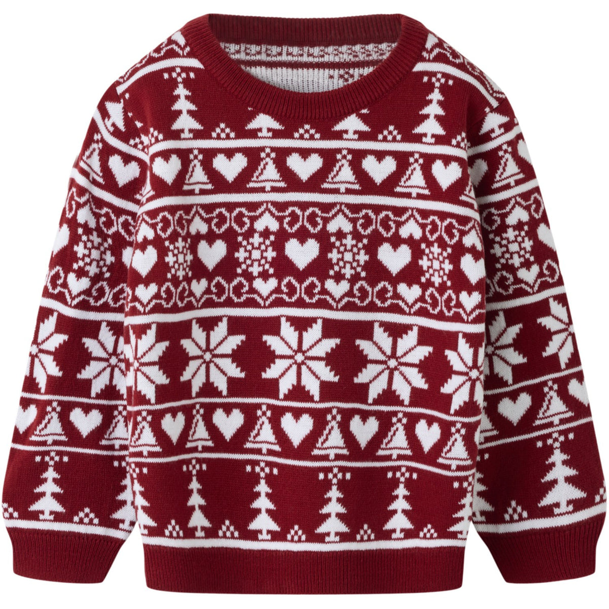 Name It Red Dahlia Nmnrismas Ls Knit Cot