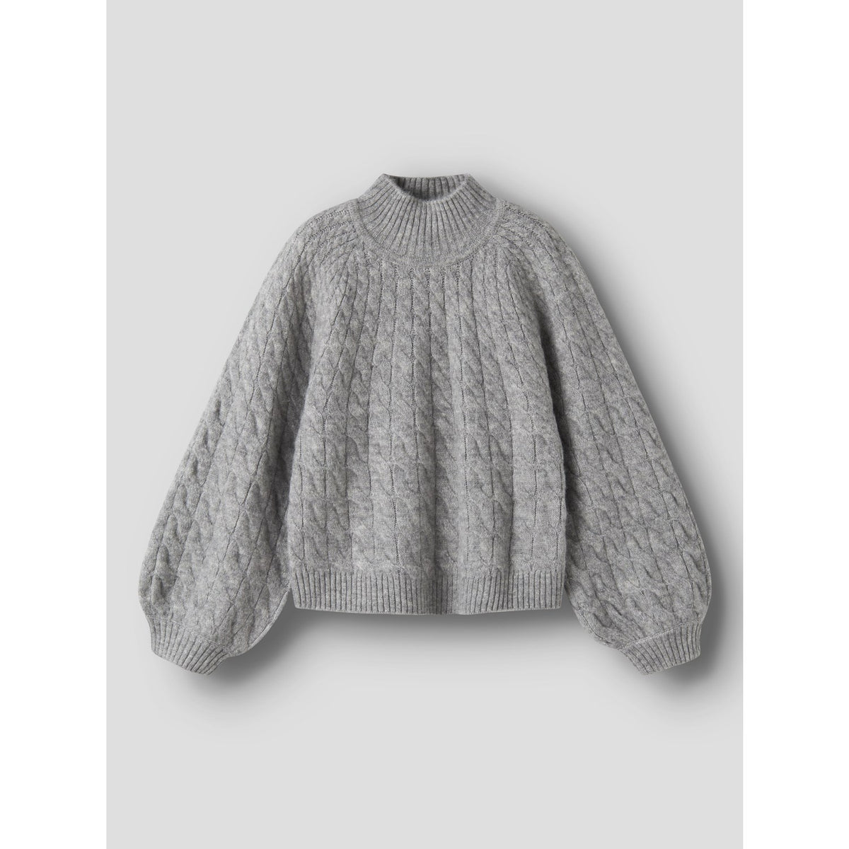 Name It Grey Melange Nkfnadalie Ls Knit