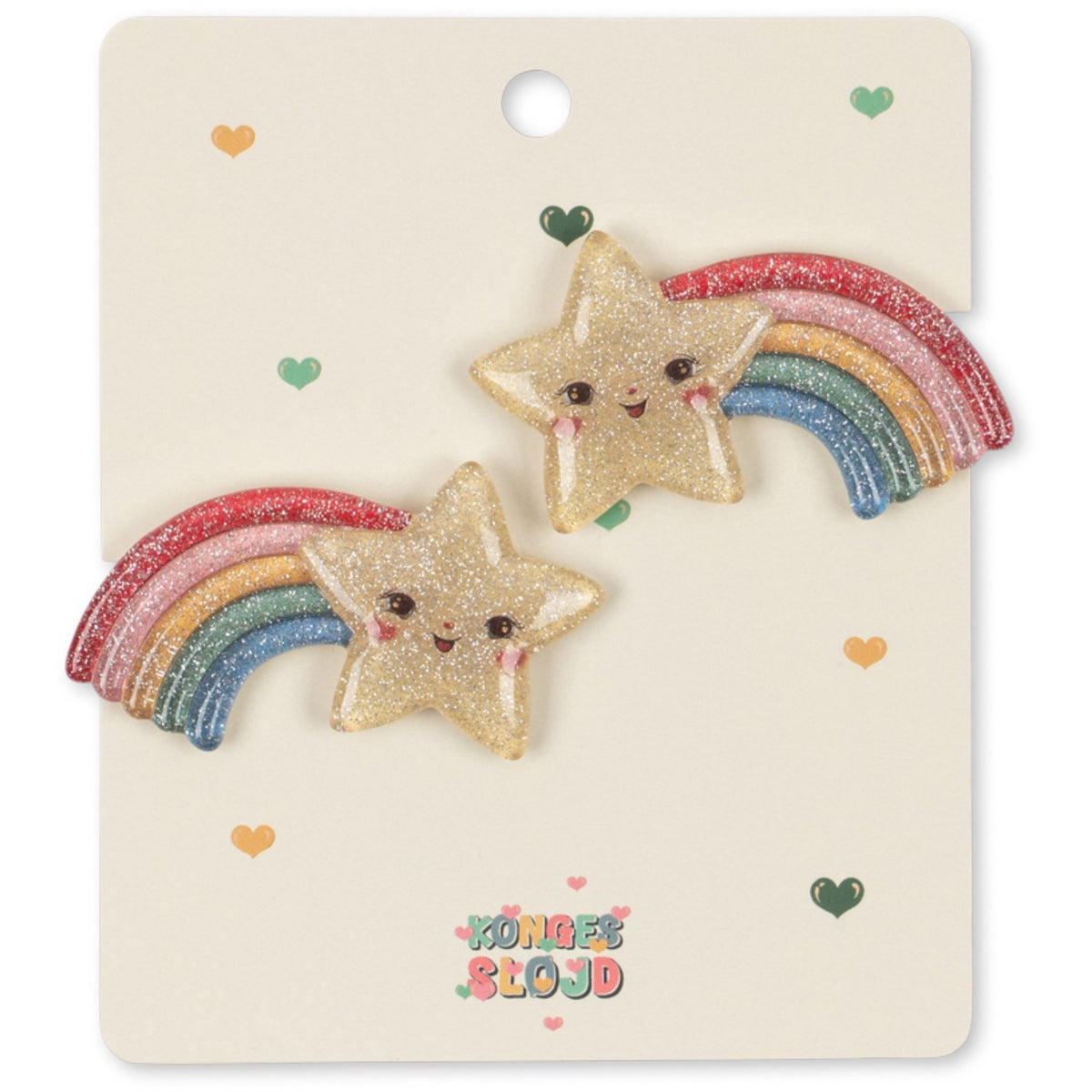 Konges Sløjd Multi 2 Pack Rainbow Star Hair Clip