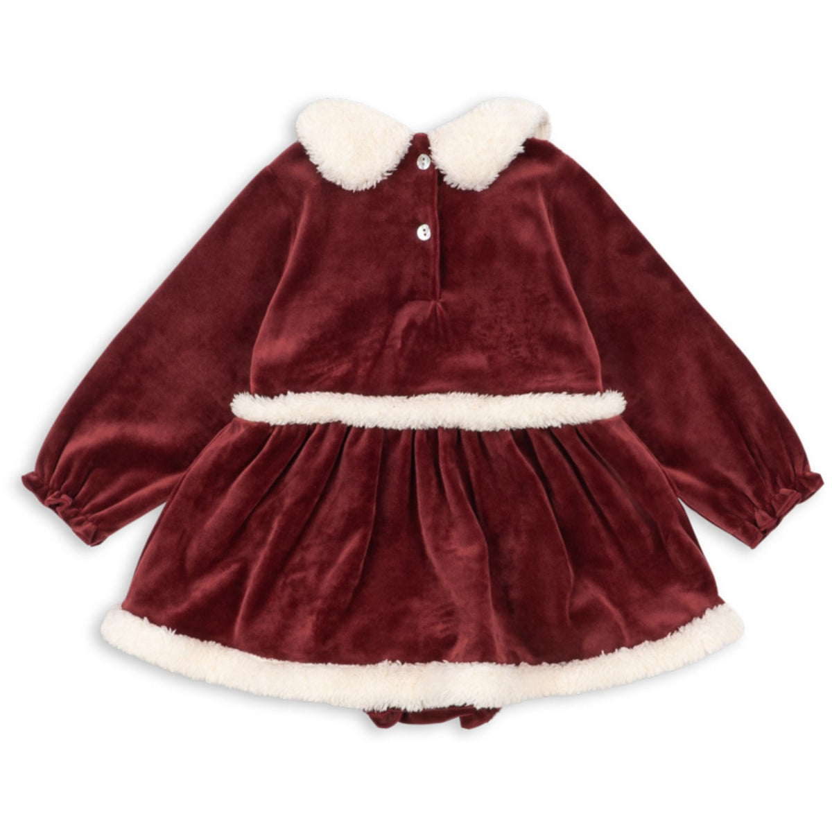 Konges Sløjd Red Dahlia Christmas Romper Dress Grs