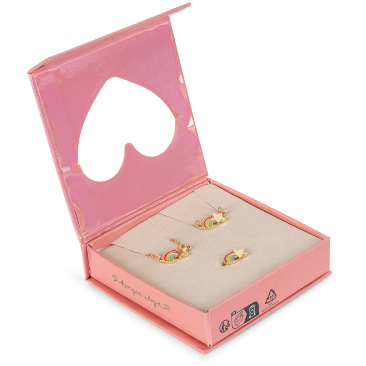 Konges Sløjd Gold Rainbow Star Jewelry Set
