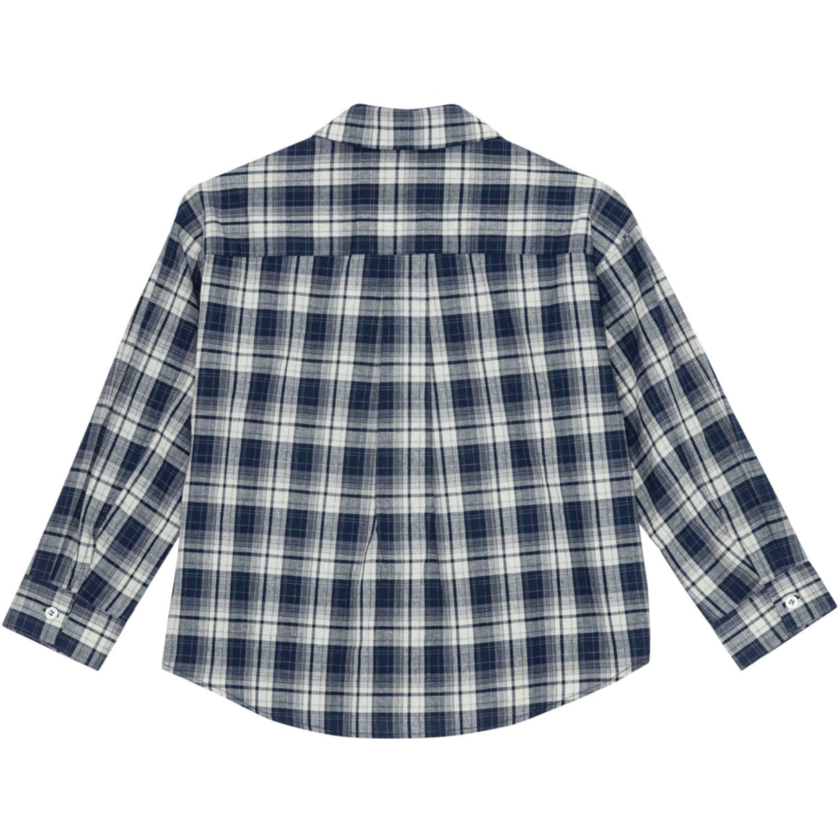 brunobruno nation Mood Indigo Blue Check Virgil Navy Check Shirt