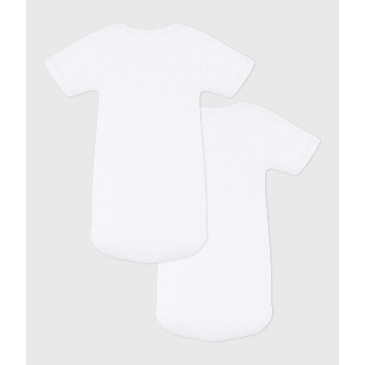 Petit Bateau White 2-Pack Short Sleeve Body