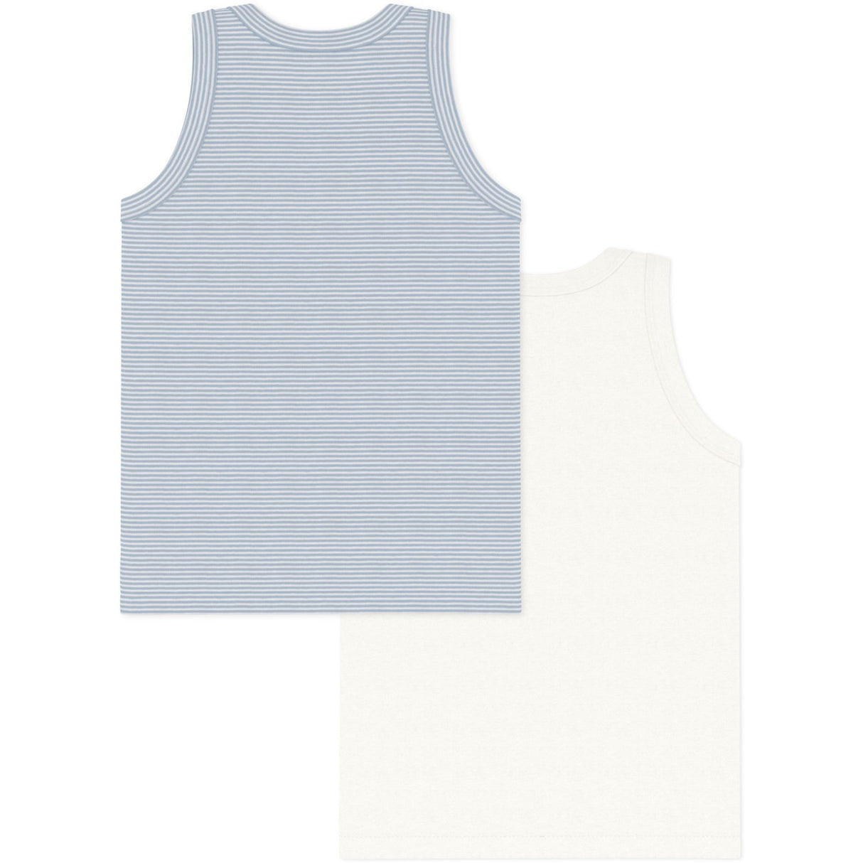 Petit Bateau Blue Stripe Undershirt 2-pack