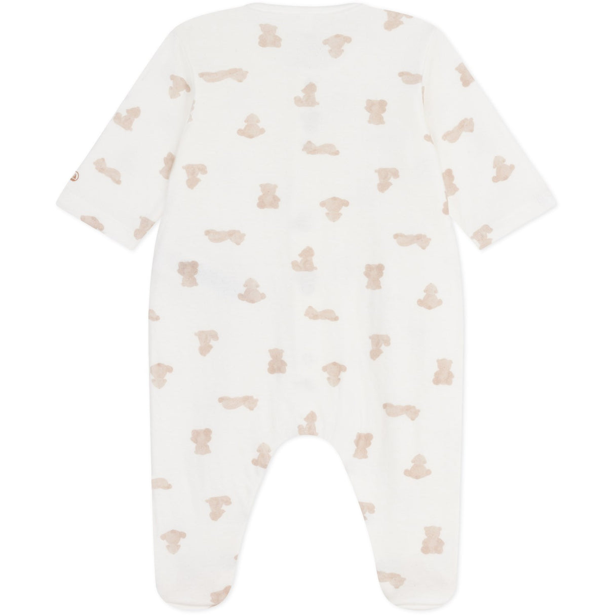 Petit Bateau MARSHMALLOW/BRUN Sleepsuit