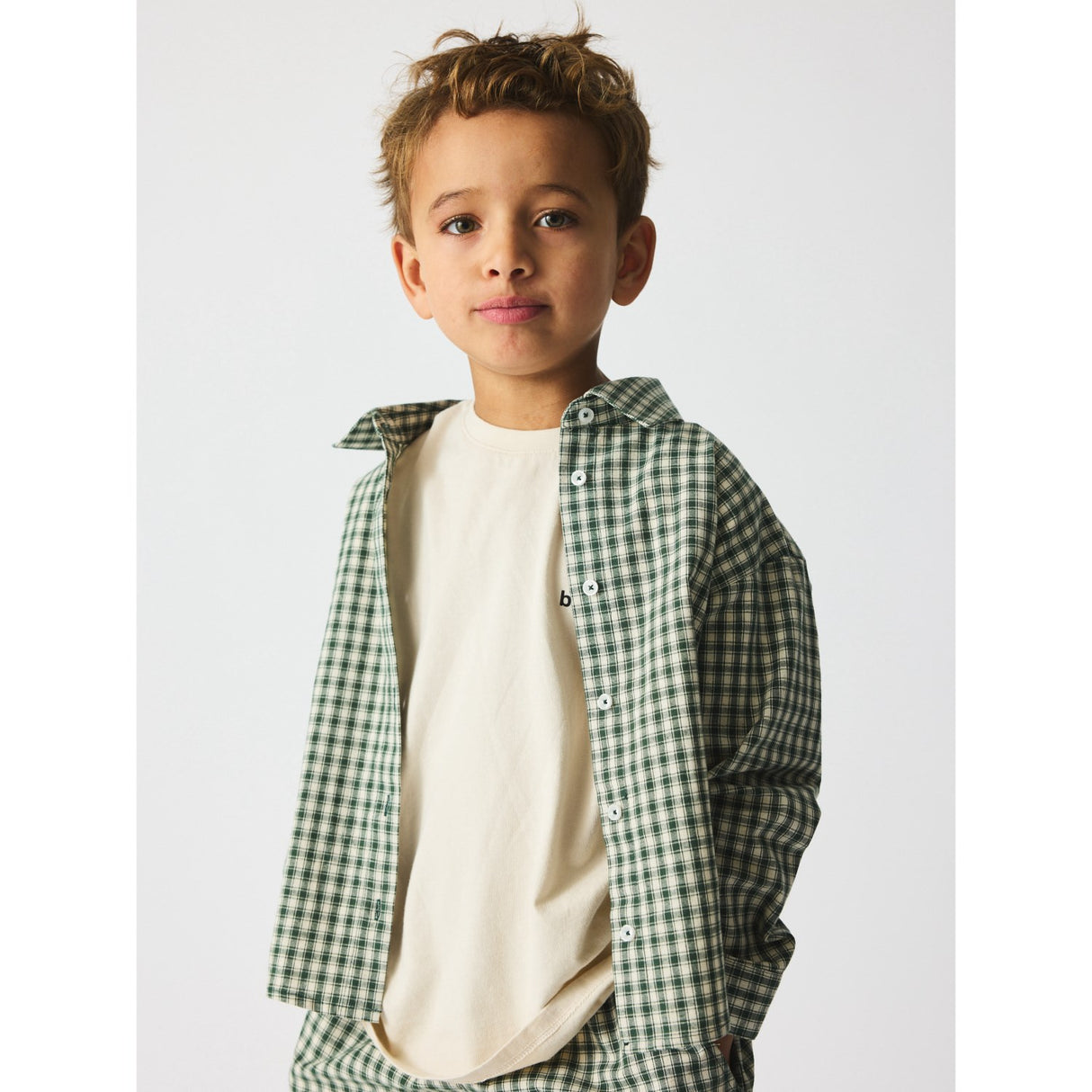 brunobruno nation Myrtle Green Check Nohrla Check Shirt