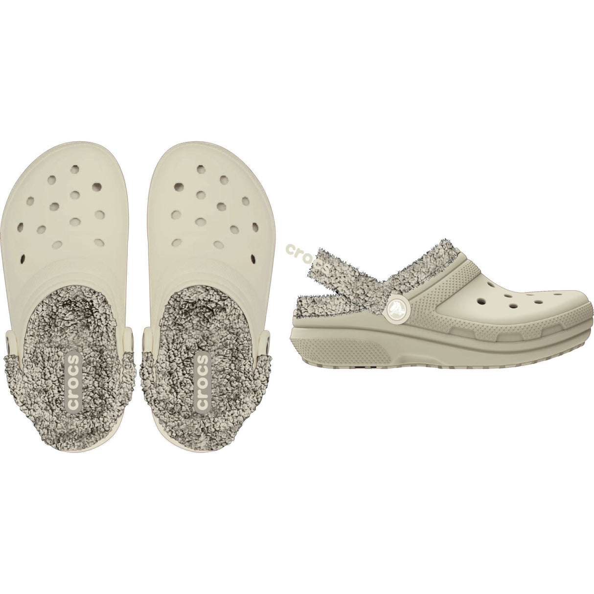 Crocs Summit White Classic Fleece Lined Clog T Smwt