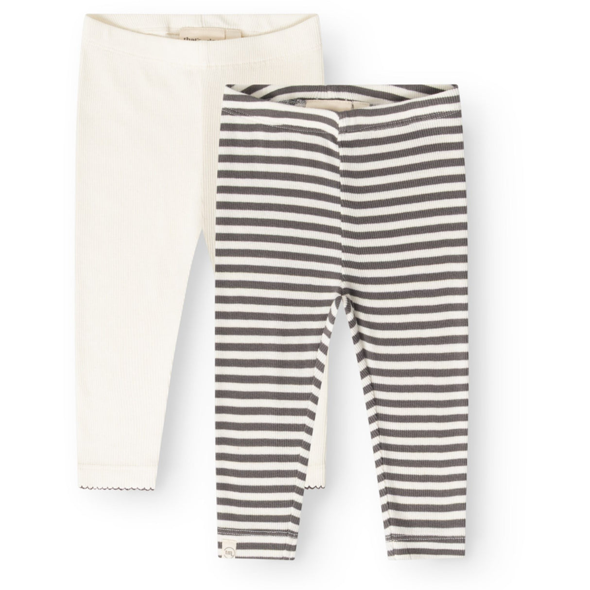 That's Mine Dark Grey Stripe Jia Leggings 2-Pack
