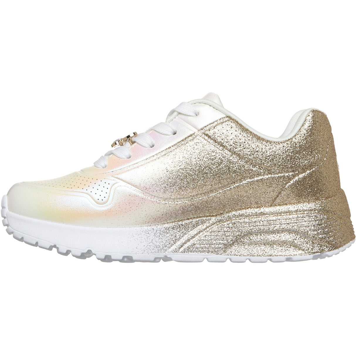 Skechers White Uno Lite - Heartdust Forever