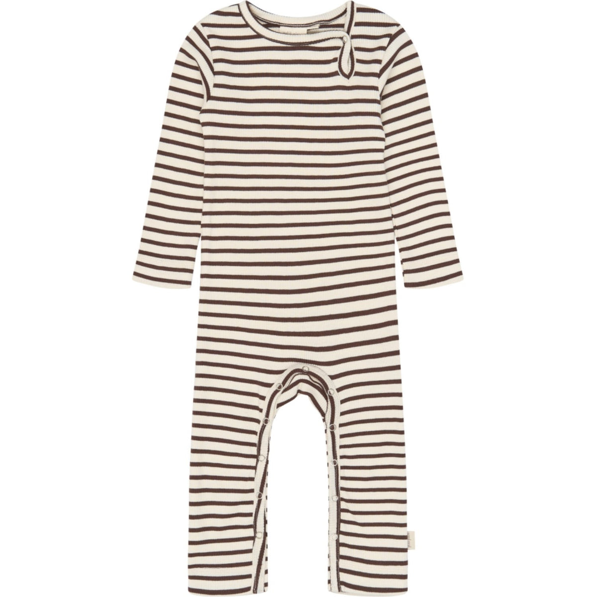 Petit Piao Chestnut Striped Ppsky L_S Jumpsuit