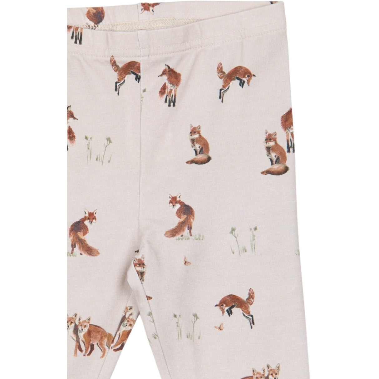 Petit Piao Gray Morn Fox Aop Ppstar Leggings