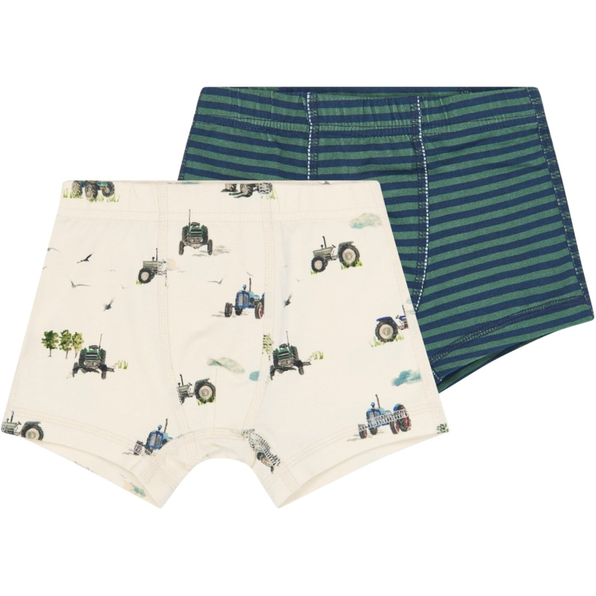 Petit Piao Eggnog Tractor Aop Ppstar Boxers 2-Pack