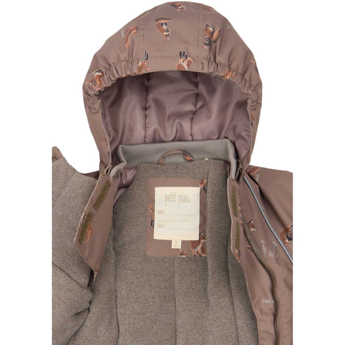 Petit Piao Fossil Fox Aop Ppdard Winter Jacket