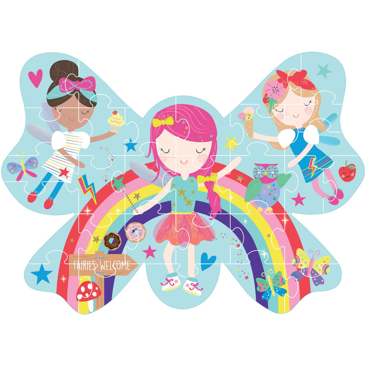 Floss & Rock Puslespil I Facon 30 Stk. - Rainbow Fairy