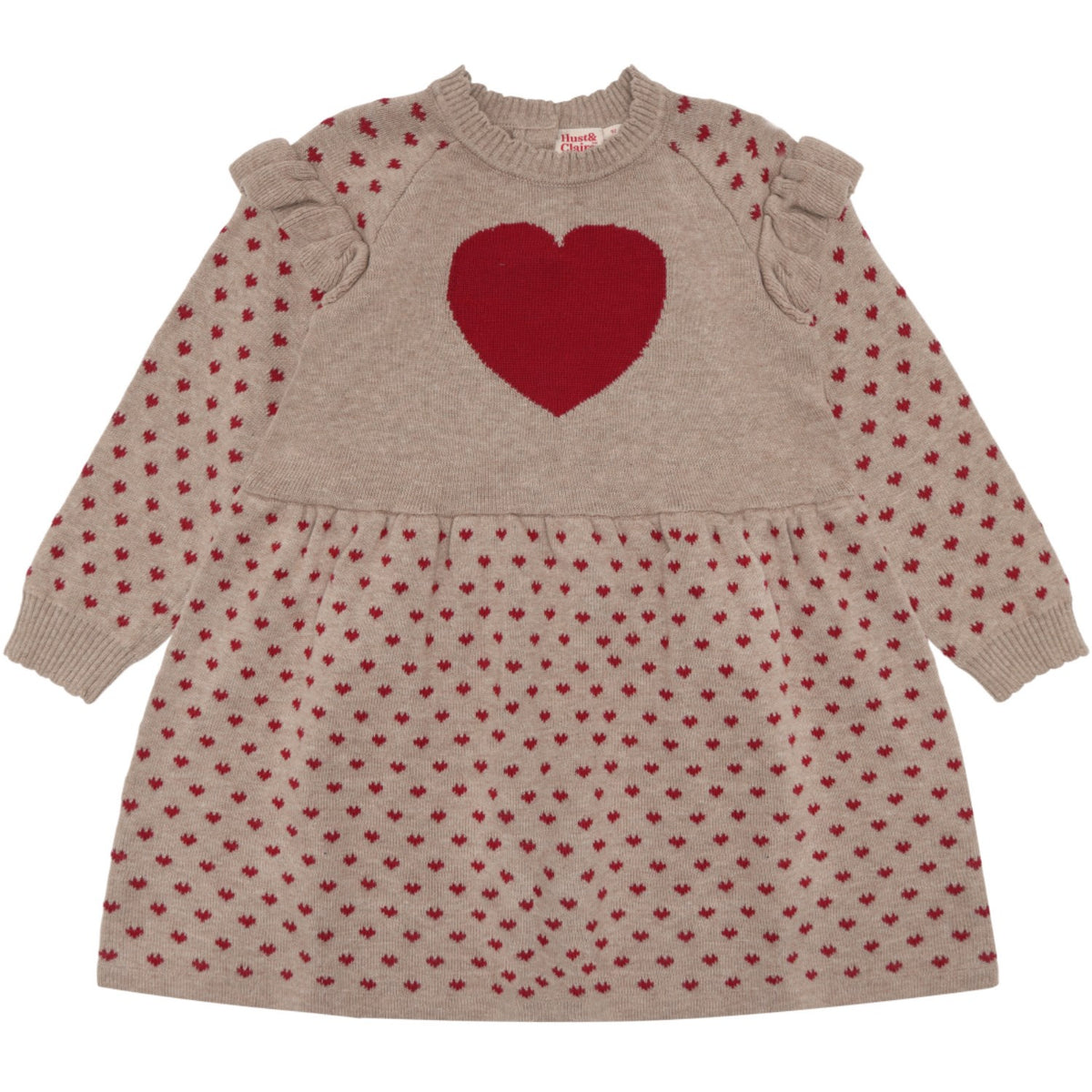 Hust & Claire Biscuit Knit Dress Hearts