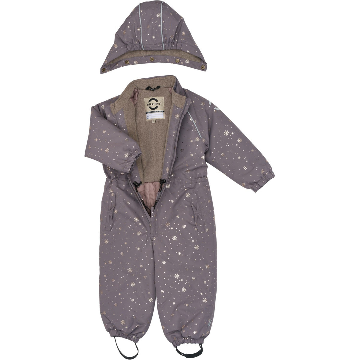 Mikk-Line Snowflake AOP Polyester Junior Suit - Glitter