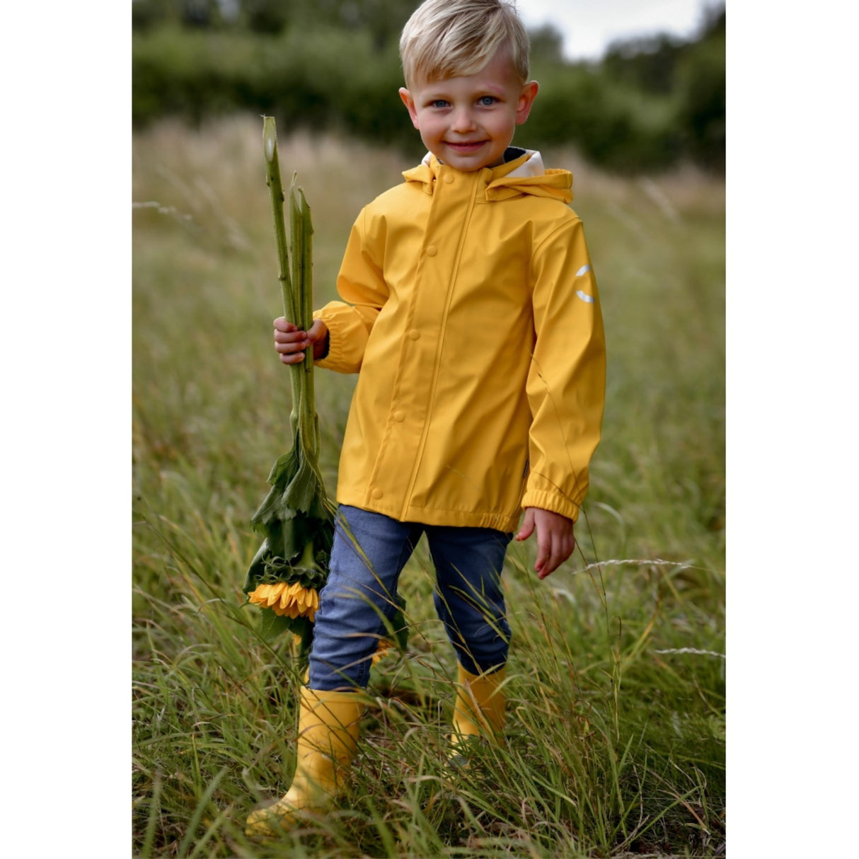 Mikk-Line Rainwear Jacket And Pants Sunflower