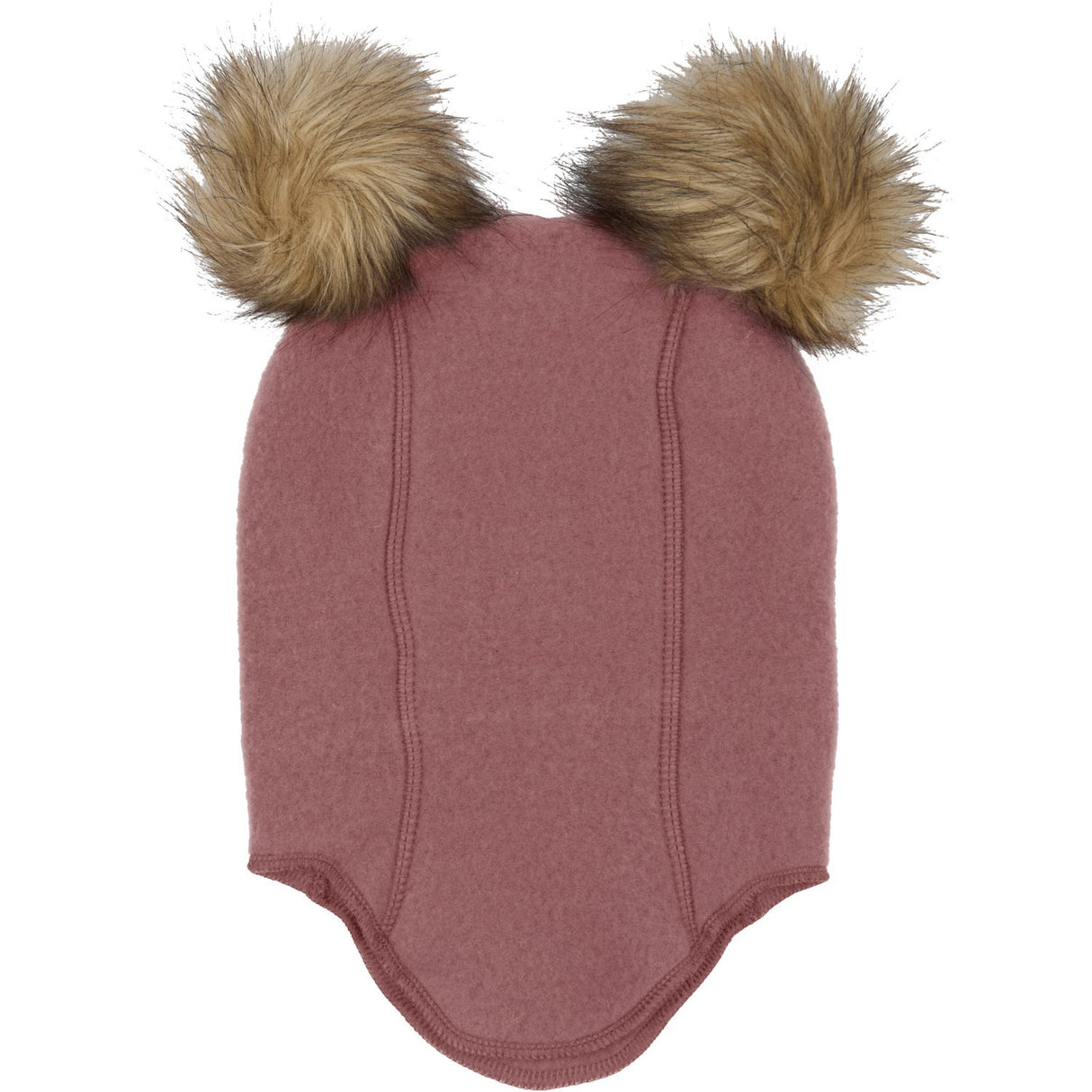 Mikk-Line Wool Balaclava with Pom Pom Burlwood
