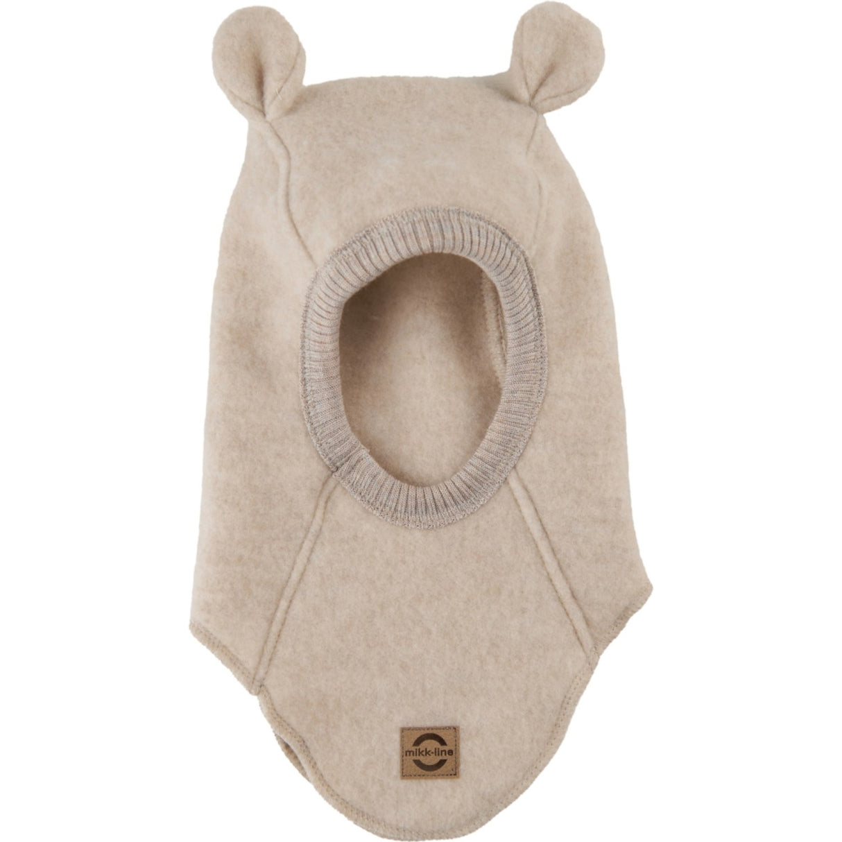 Mikk-Line Wool Balaclava with Ears Melange Offwhite