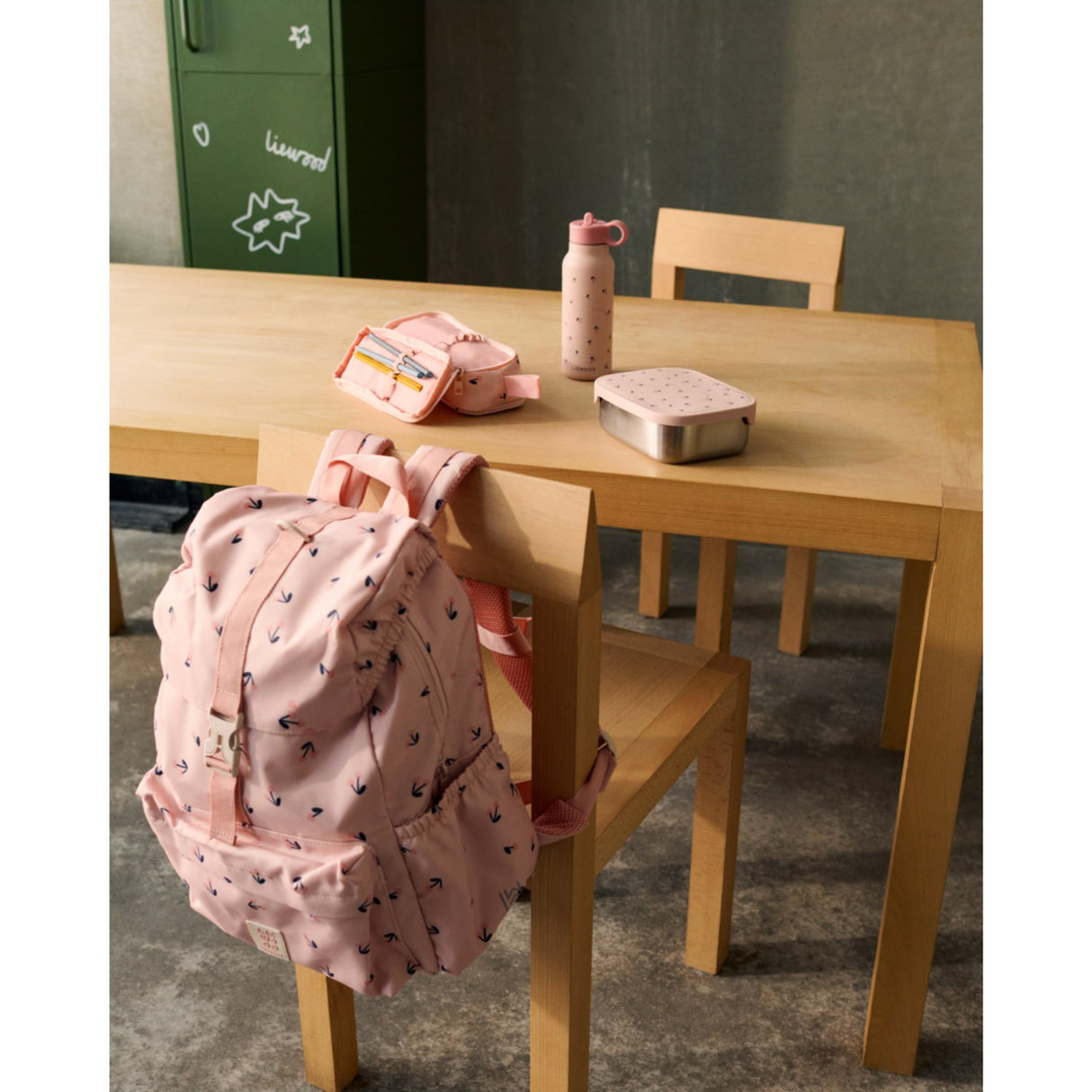 LIEWOOD Mini Cherry Heart / Rosey Falk Water Bottle 350 Ml
