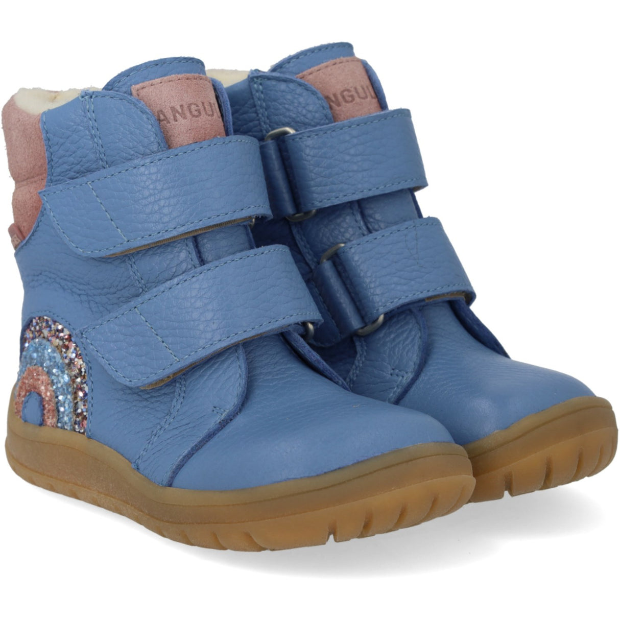 Angulus Blue Daisy/Faded Rose Tex-Støvle With Funklende Glitterregnbue