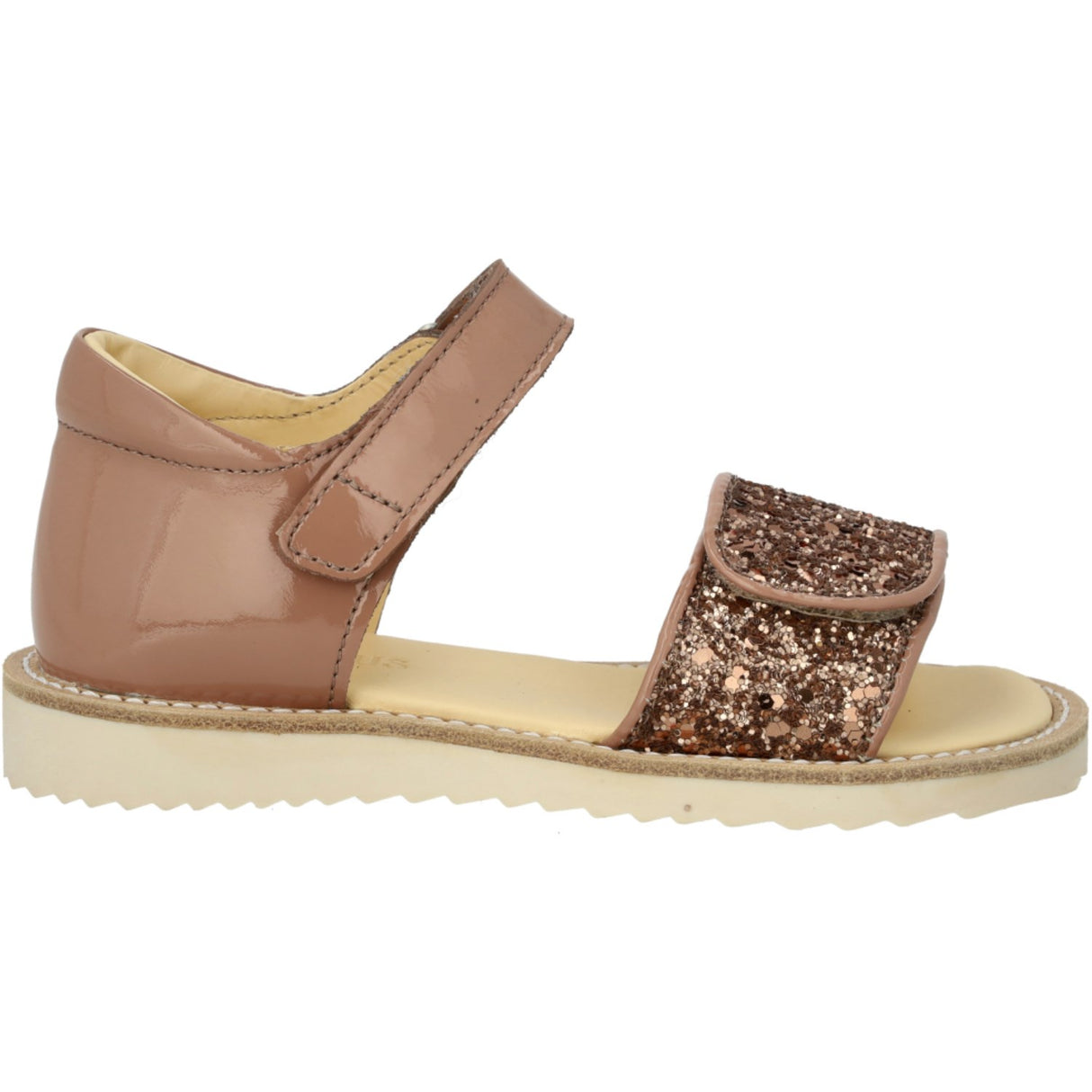 Angulus Clay/Clay Glitter Sandal With Funklende Glitterdetalje