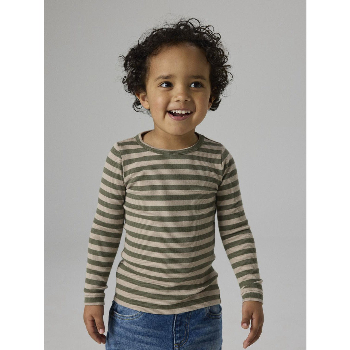 Name It Dusty Olive Pure Cashmere Nmnbanio Ls Xsl Top Noos